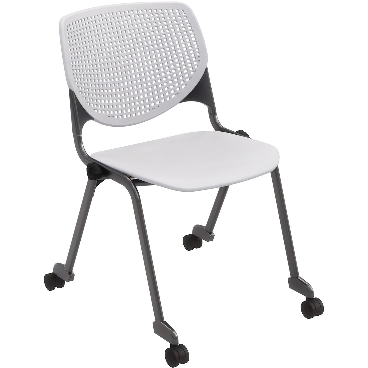 KFI Stacking Chair - Light Gray Seat Color - Polypropylene Seat Material - Light Gray Back Color - Polypropylene Back Ma