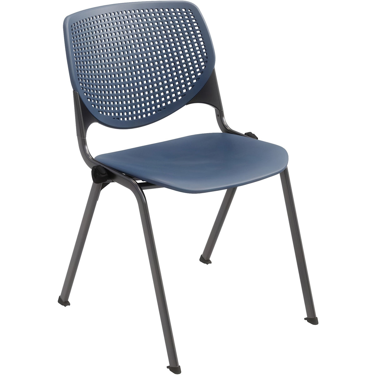 KFI Stacking Chair - Navy Seat Color - Polypropylene Seat Material - Navy Back Color - Polypropylene Back Material - Ste