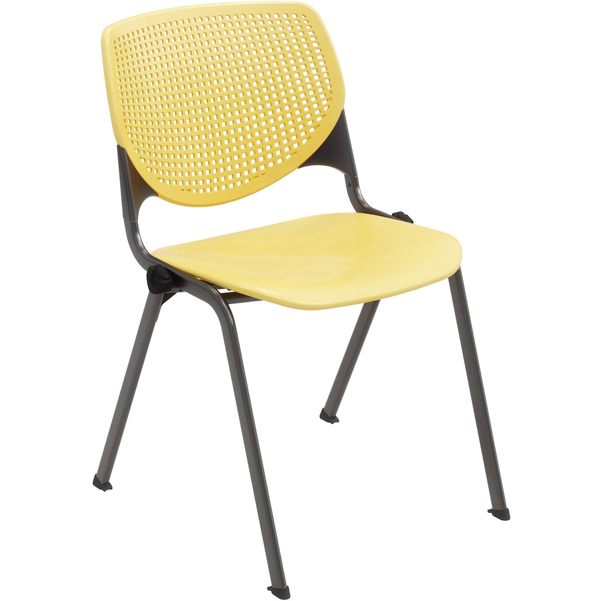 KFI Stacking Chair - Yellow Seat Color - Polypropylene Seat Material - Yellow Back Color - Polypropylene Back Material -