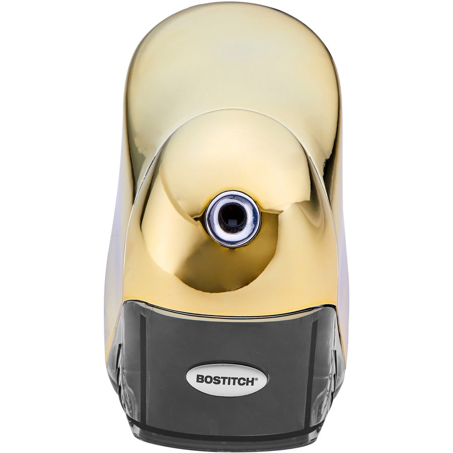 Bostitch QuietSharp Executive Pencil Sharpener - 4" Width x 7.5" Depth - Gold - 1 Each
