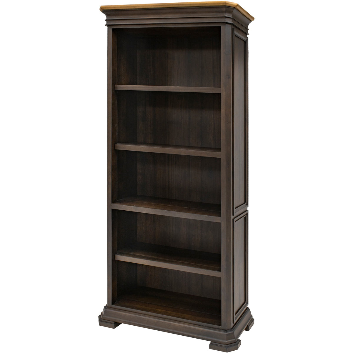 Martin Sonoma Veneer Bookcase - 14" Height x 36" Width x 78" Depth - 2 Door(s) - 3 Adjustable Shelf(ves) - Material: Woo