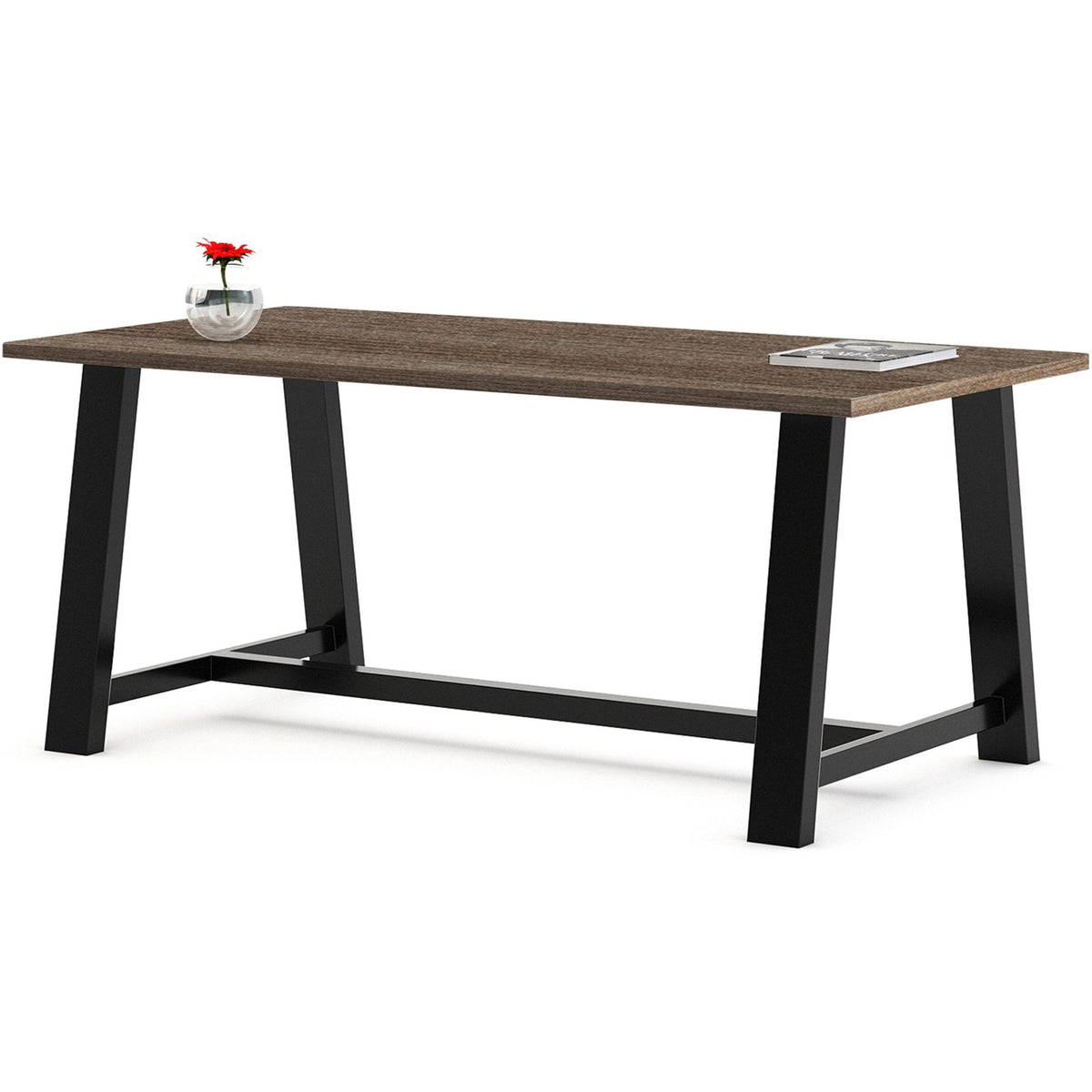 KFI Conference Table - Sawhorse Top - Cross Beam Base - 36" Table Top Width x 72" Table Top Depth - Assembly Required -