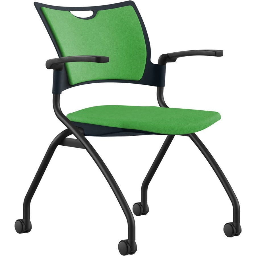 9 to 5 Seating Bella Fixed Arms Mobile Nesting Chair - Latte Seat Color - Thermoplastic Seat Material - Latte Back Color