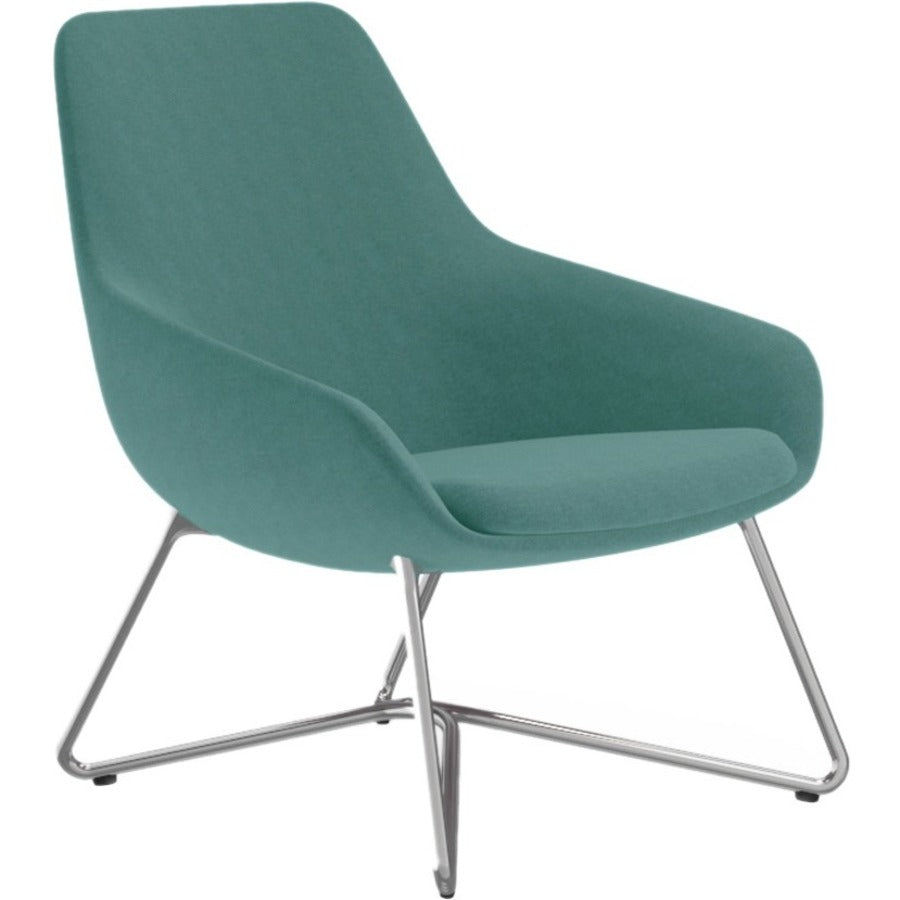 9 to 5 Seating W-shaped Base Lilly Lounge Chair - Cloud Seat Color - Fabric, Foam Seat Material - Cloud Back Color - 1 E