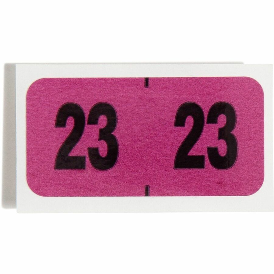 Smead ETYJ Color-Coded Year Labels - 23 - 3/4" Height x 1 1/2" Width - Rectangle - Purple - Laminated - 500 / Roll - 1 R