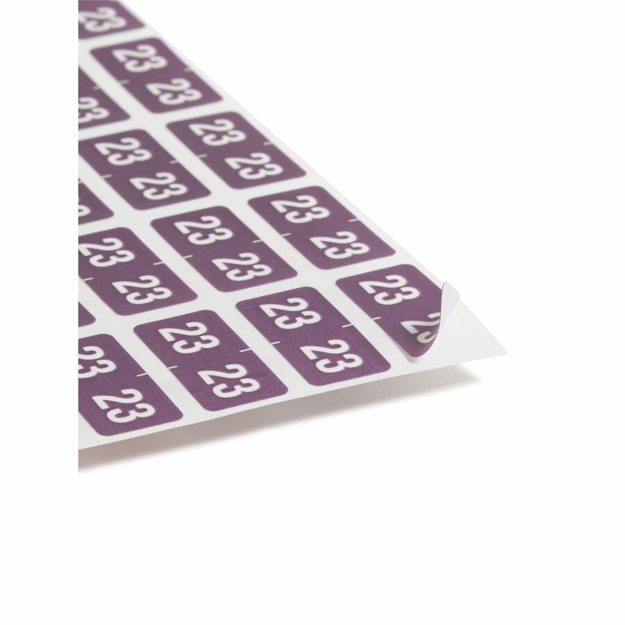 Smead ETS Color-Coded Year Labels - 1/2" Height x 1" Width - Rectangle - Purple - Laminated - 1 Pack