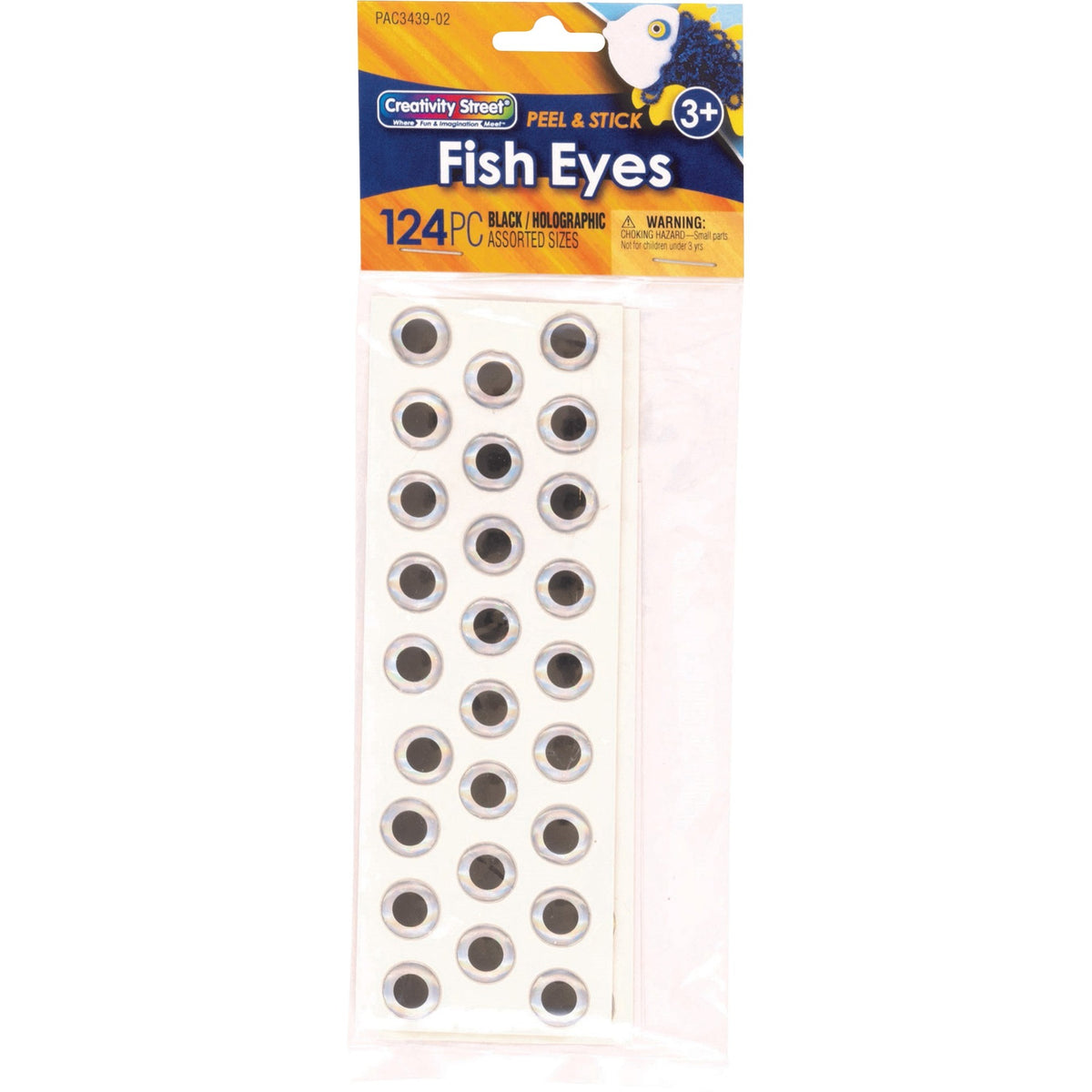 Creativity Street Creativity Street Fish Eyes - Puppet, Art Project, Craft Project - Black, Clear - 124 / Pack