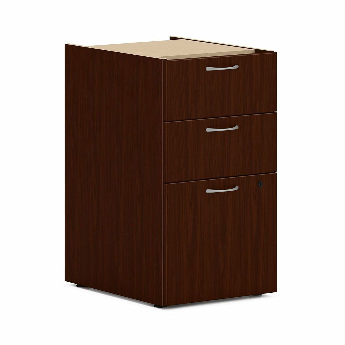 HON Mod HLPLPSBBF Pedestal - 28" Height x 15" Width x 20" Depth - Total Drawer(s): 3 - Finish: Traditional Mahogany, Lam