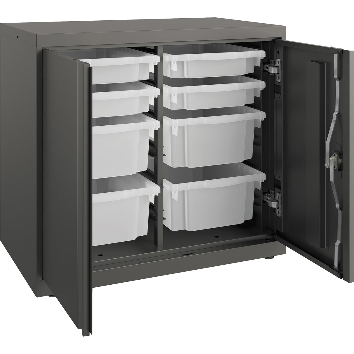 HON Flagship HFMSC182830RWB Storage Cabinet - 30" Depth x 28" Height - Lockable, Leveling Glide, Removable Lock, Key Loc