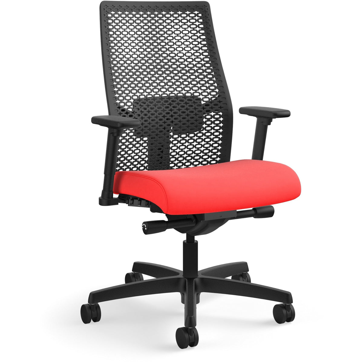 HON Ignition ReActiv Chair - Ruby Seat Color - Fabric Seat Material - Black Back Color - Mesh Back Material - Black Fram