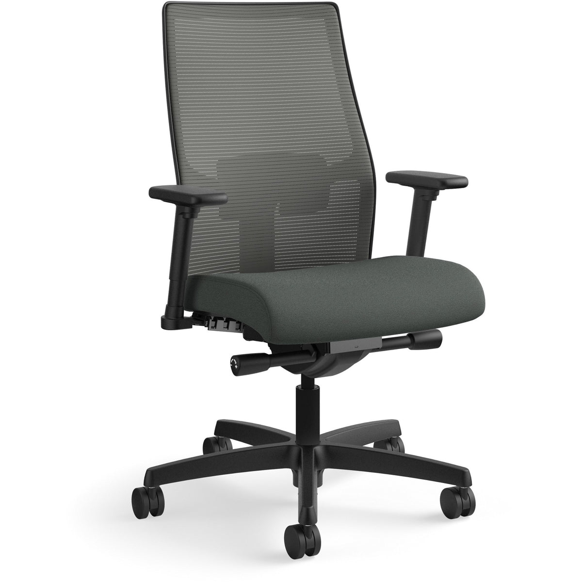 HON Ignition 2.0 Chair - Iron Ore Seat Color - Fabric Seat Material - Charcoal Back Color - Mesh Back Material - Black F