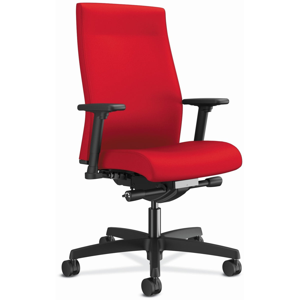 HON Ignition 2.0 Chair - Ruby Seat Color - Ruby Back Color - Fabric Back Material - Black Frame Color - Mid Back - Ruby