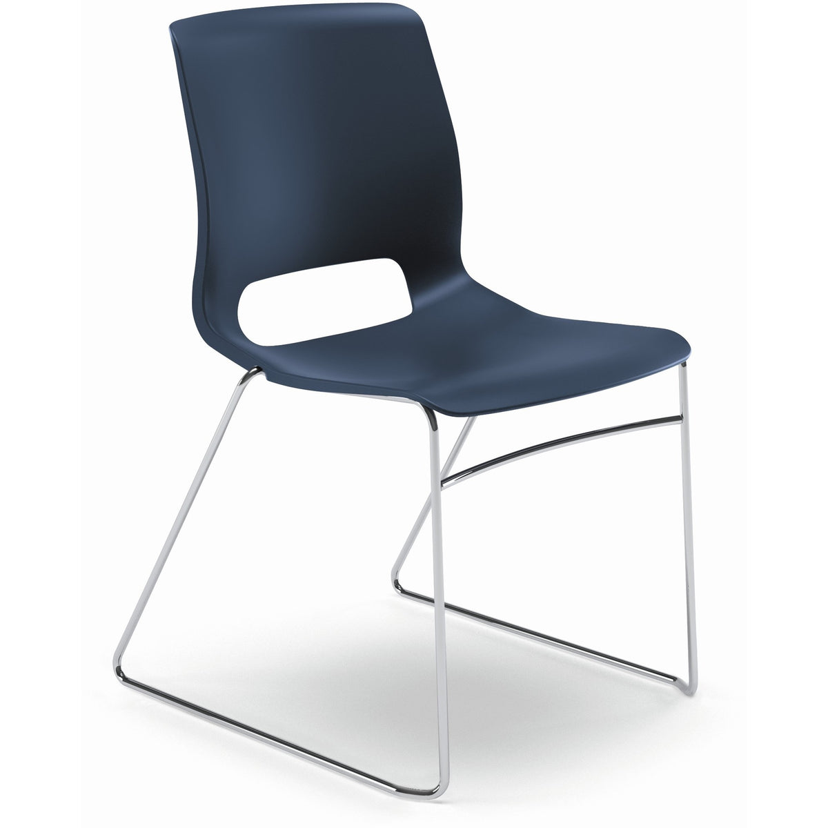 HON Motivate Chair - Plastic Seat Material - Plastic Back Material - Chrome Frame Color - Steel, Reinforced Resin Frame