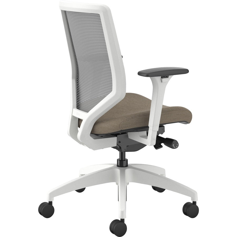 HON Solve Chair - Putty Seat Color - Fabric Seat Material - Fog Back Color - Mesh Back Material - Designer White Frame C