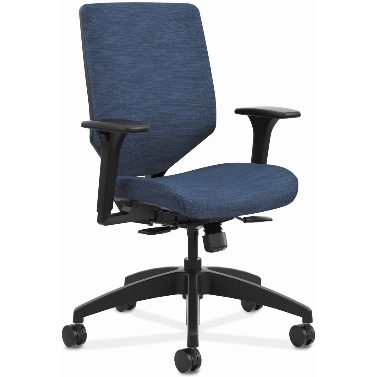 HON Solve Chair - Fabric Seat Material - Charcoal Back Color - Fabric Back Material - Black Frame Color - Mid Back - Mid
