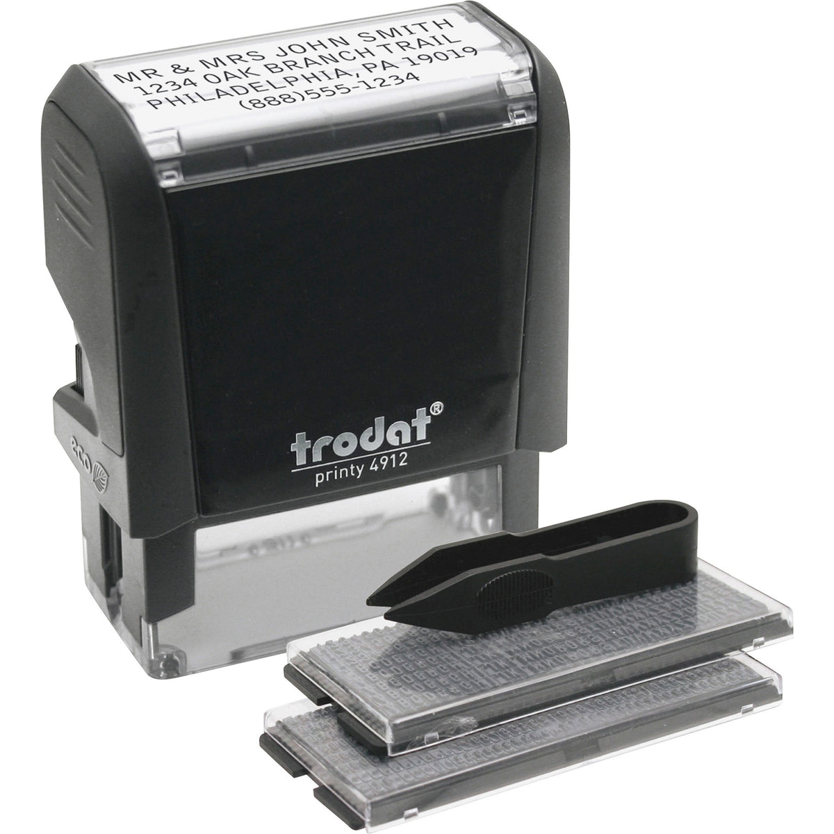 Trodat Do-it-Yourself Stamp - Date Stamp - 4 Characters/Line - 0.75" Impression Width x 1.88" Impression Length - 10000