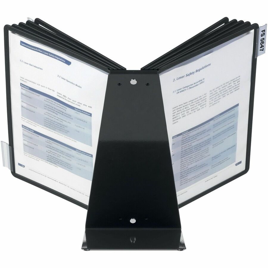 DURABLE Table 10 Display Panel System - Table - Support A4 Media - Sturdy, Rugged, Anti-glare, Non Expandable - Black -