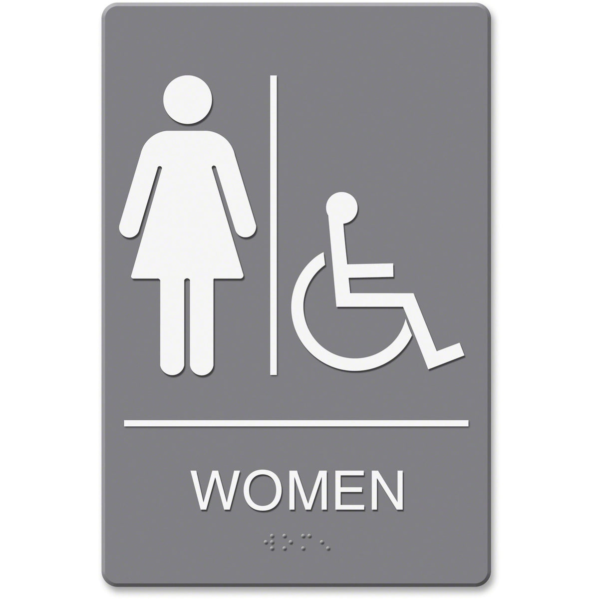 Headline Signs ADA WOMEN Wheelchair Restroom Sign - Print/Message "women's restroom/wheelchair accessible" - Double Side