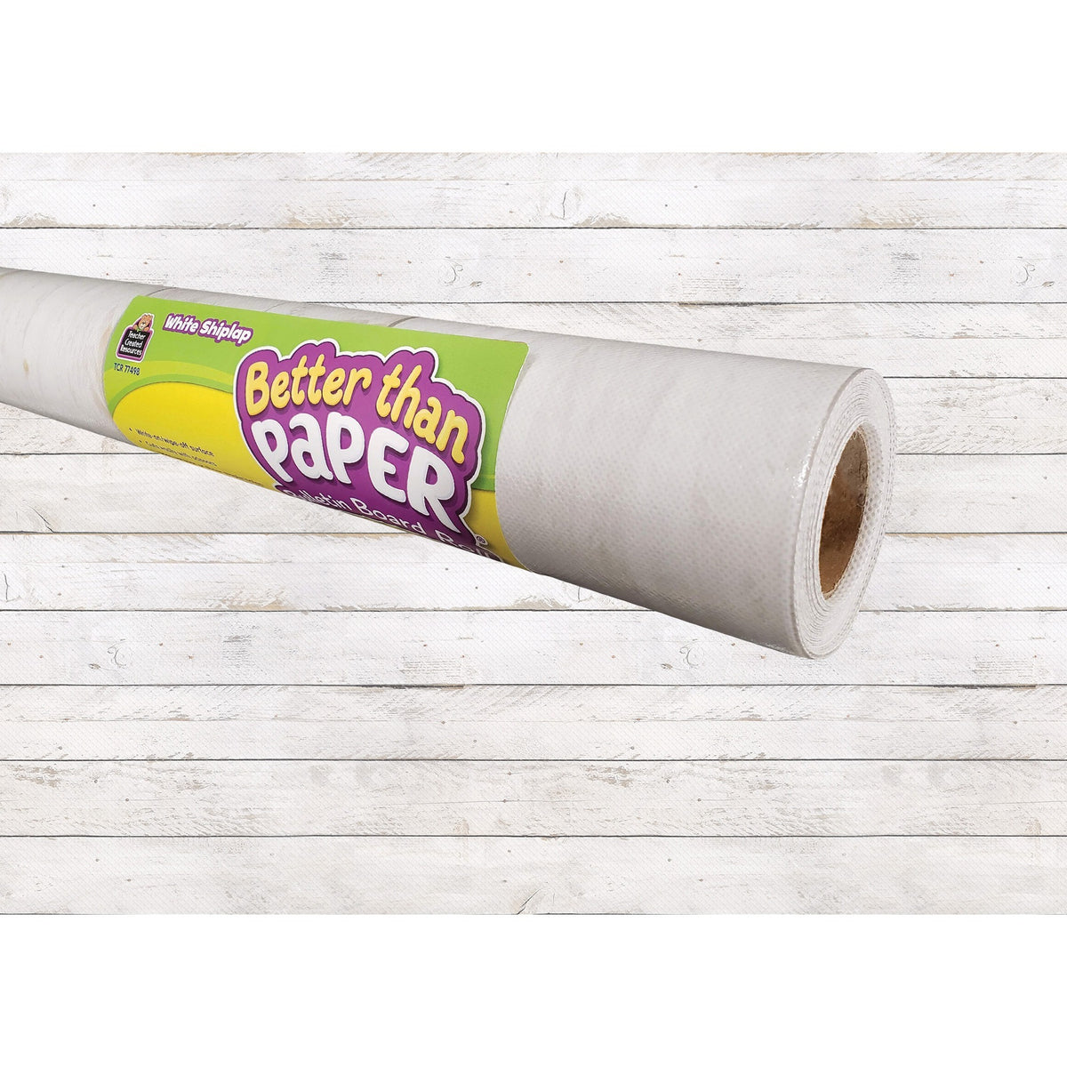Teacher Created Resources Bulletin Board Roll - Bulletin Board, Poster, Student - 12 ft Height x 48" Width - White Shipl