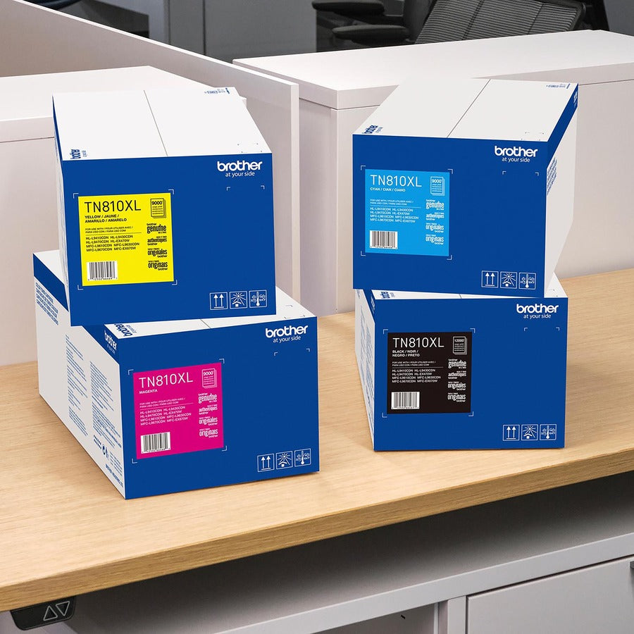 Brother TN810XLBK Original High Yield Laser Toner Cartridge - Black - 1 Each - 12000 Pages
