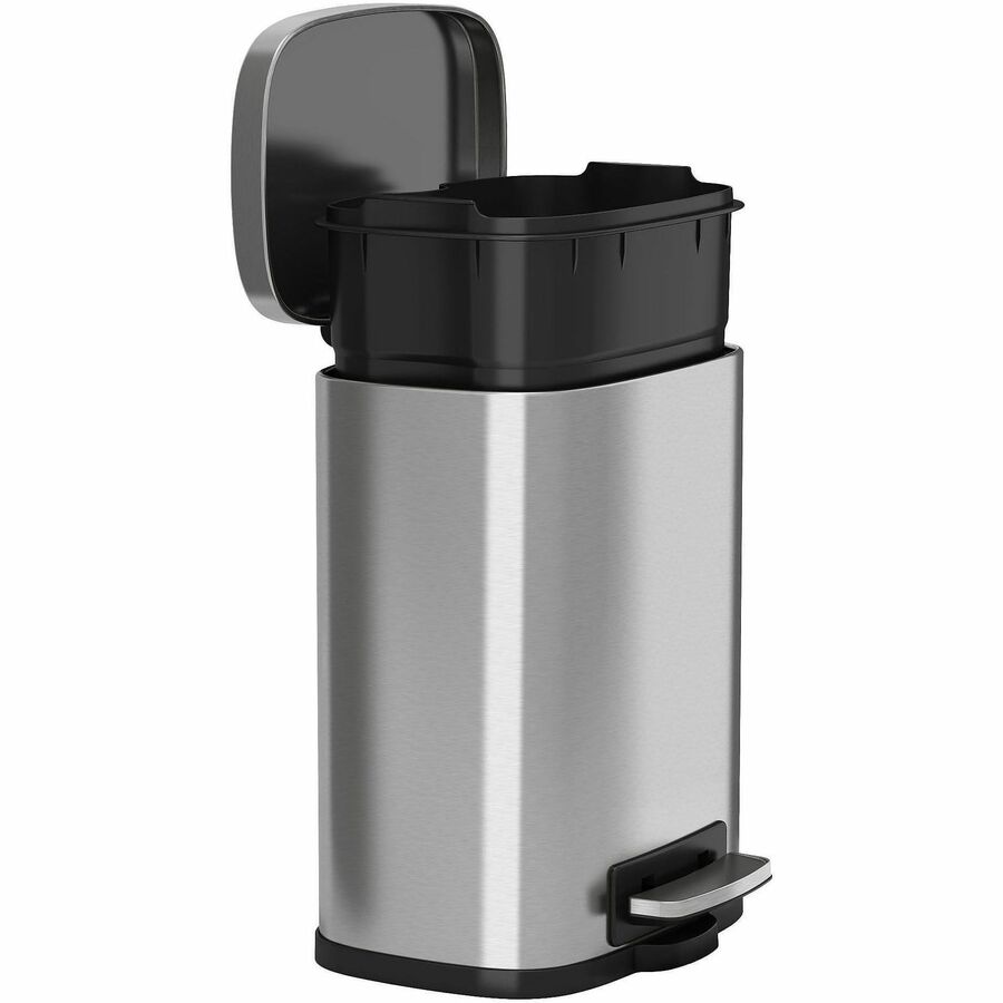 HLS Commercial Fire-Rated Soft Step Trash Can - 1.32 gal Capacity - 1 Each