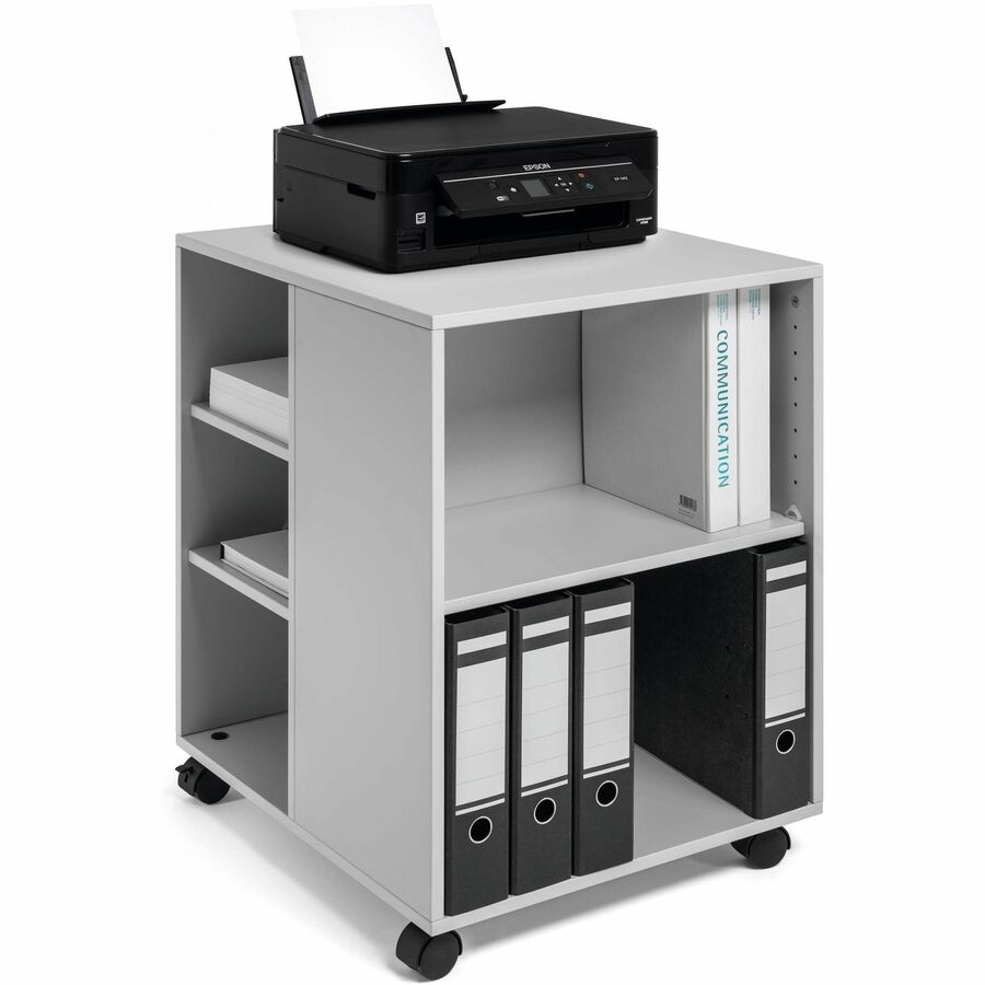 DURABLE Multifunction Trolley - 6 Shelf - 132 lb Load Capacity - 4 Casters - Wood - 20.79" Width x 23.31" Depth x 29.45"