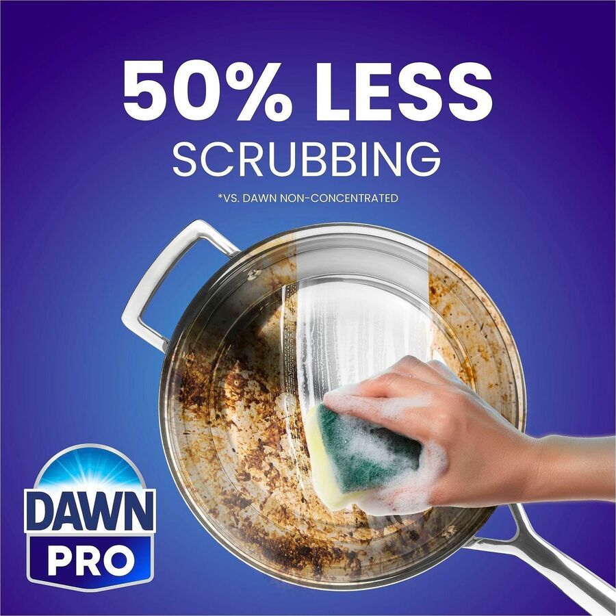 Dawn Manual Pot/Pan Detergent - 38 fl oz (1.2 quart) - Heavy Duty, Long Lasting - Blue - 8 / Carton