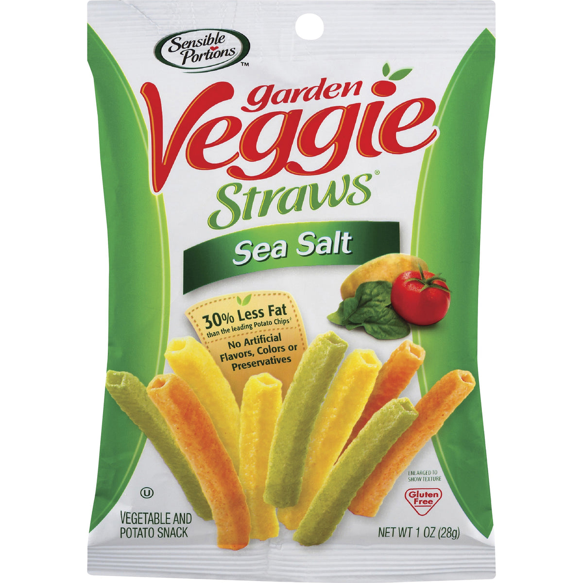 Sensible Portions Sea Salt Garden Veggie Straws Snack - Gluten-free, Non-GMO, No Artificial Flavor, Preservative-free -