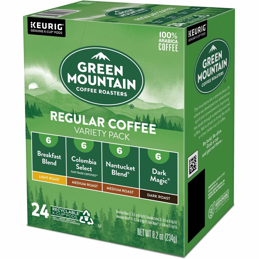 Green Mountain Coffee Roasters® K-Cup Regular Coffee Variety Pack - Compatible with Keurig Brewer - Light/Medium/Dark -