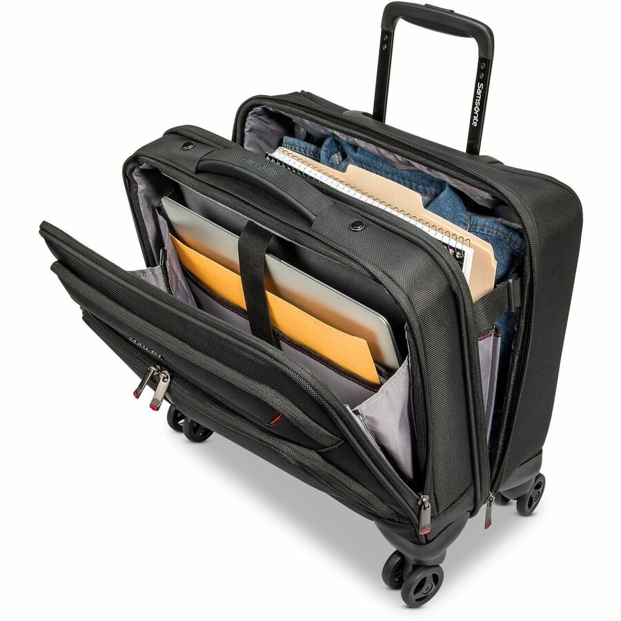 Samsonite Xenon 3.0 Travel/Luggage Case for 12.9" to 15.6" Notebook, Tablet, Accessories - Black - 1680D Ballistic Polye