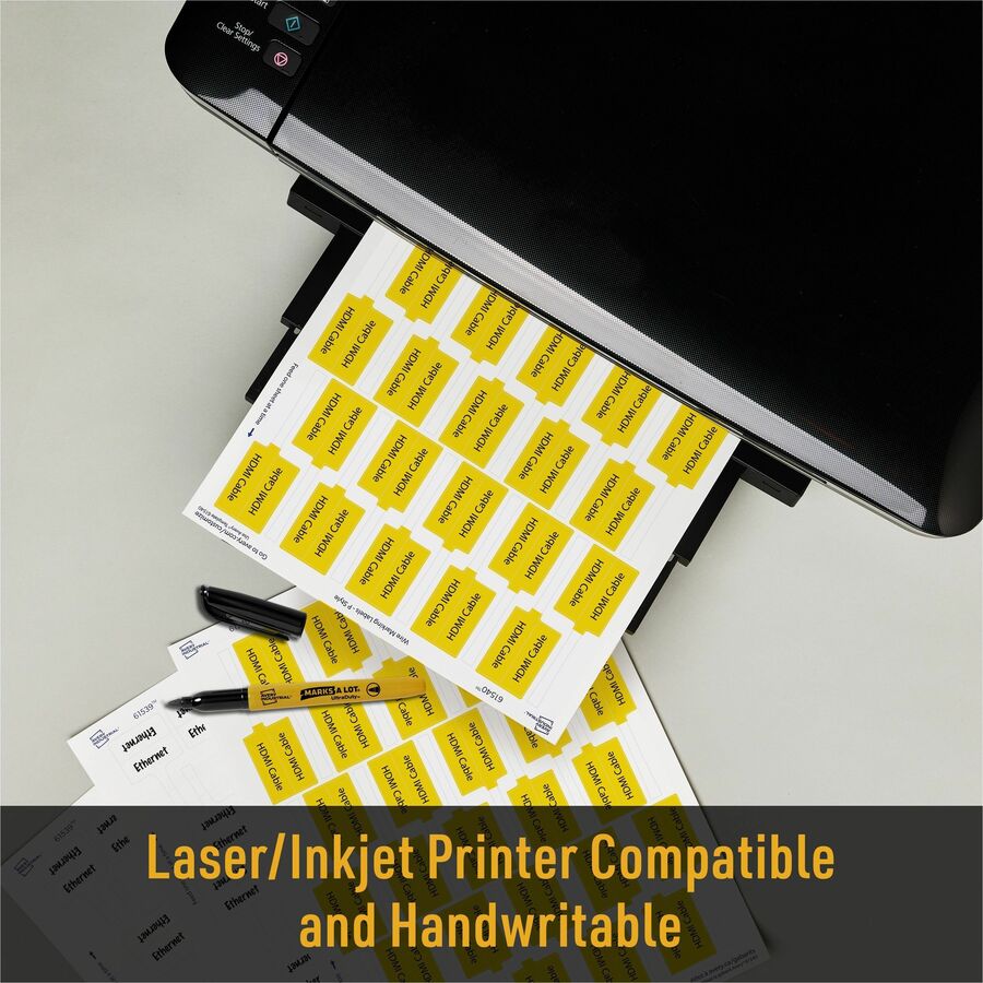 Avery® Cable Labels, P-Style, 1.02" x 3.3" , 300 Total (61540) - Waterproof - 1 1/64" Width x 3 19/64" Length - Permanen
