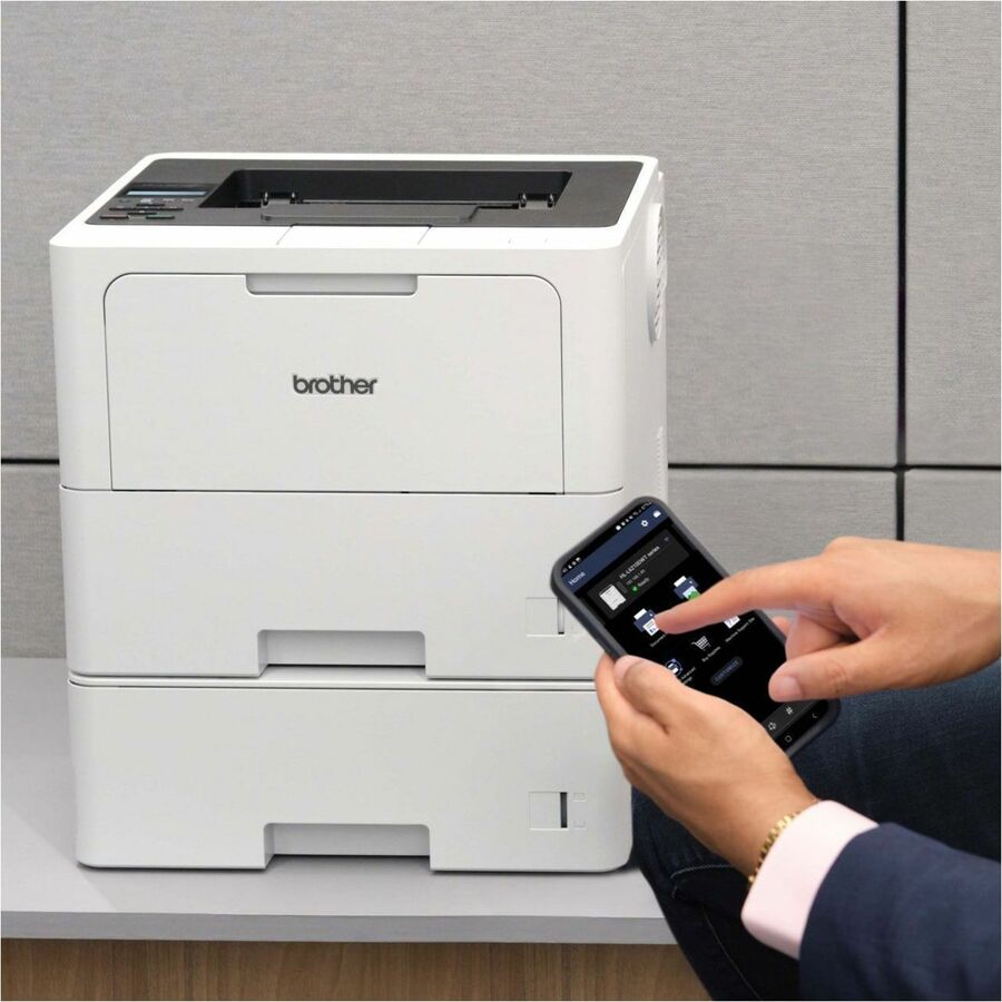 Brother HL-L6210DWT Desktop Wireless Laser Printer - Monochrome - 50 ppm Mono - 1200 x 1200 dpi class - Automatic Duplex