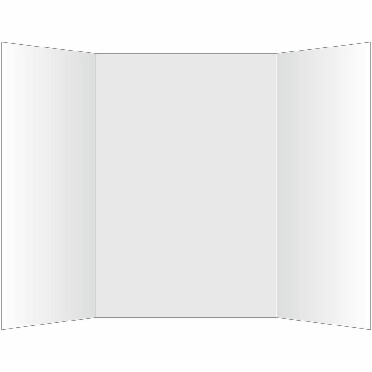 Geographics Royal Brites Tri-Fold Project Boards - 40" Board Height x 28" Board Width - White Surface - 12 / Carton