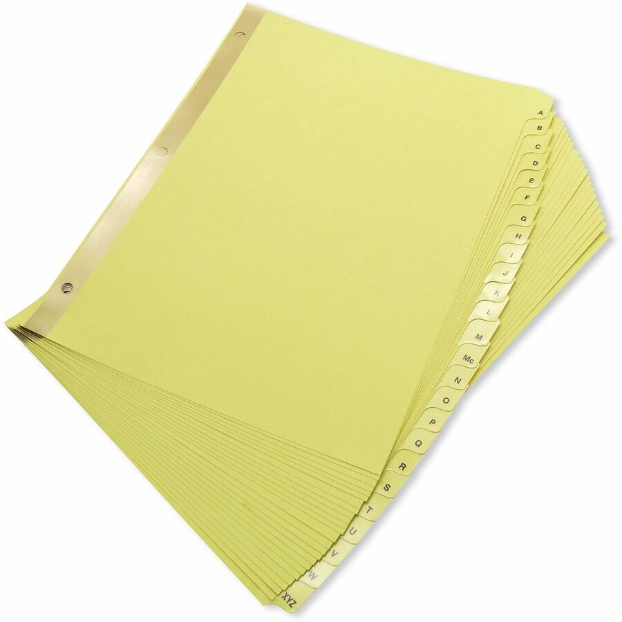 Universal Printed Alpha Index Dividers - 25 x Divider(s) - 25 Printed Side Tab(s) - Alphabet - A-Z - 25 Tab(s)/Set - 1 S