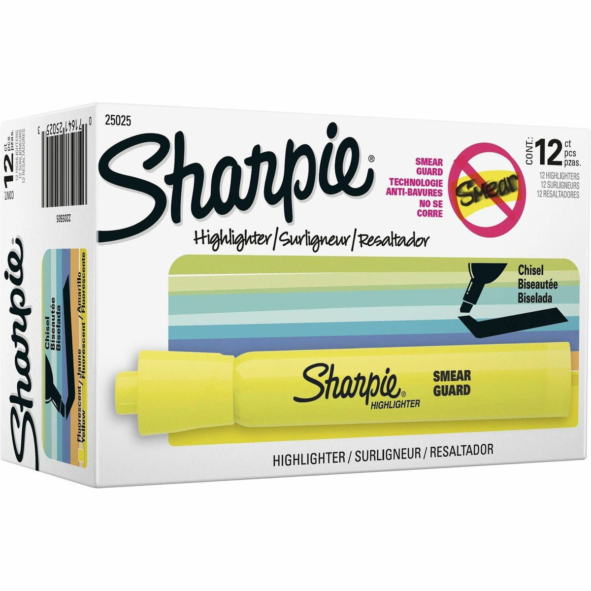 Sharpie Highlighter - Fluorescent Yellow Ink - 12 / Dozen