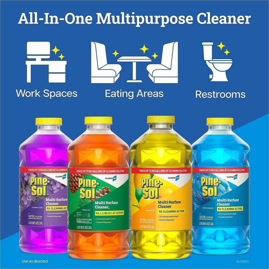 CloroxPro Pine-Sol® Multi-Surface Cleaner - For Multi Surface - Concentrate - Liquid - 80 fl oz (2.5 quart) - Original P