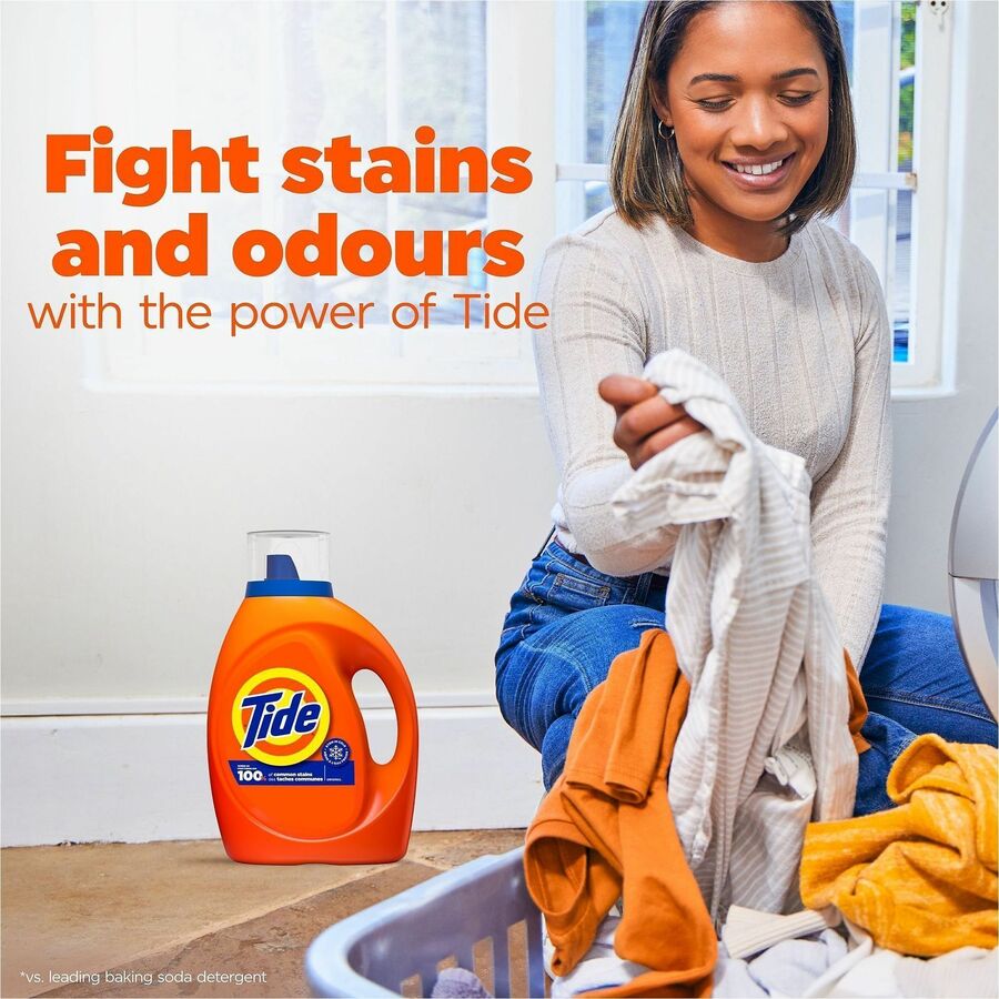 Tide Liquid Laundry Detergent - For Laundry, Washing Machine - Liquid - 80 fl oz (2.5 quart) - Original Scent - Phosphat