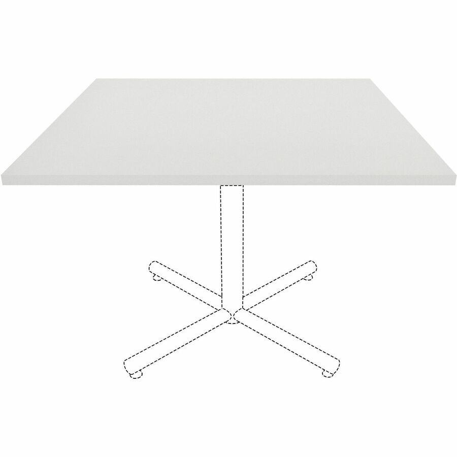 Lorell Hospitality/Conference Tabletop - Square - 42" Width x 1" Thickness x 42" Length - Band Edge - White Table Top -