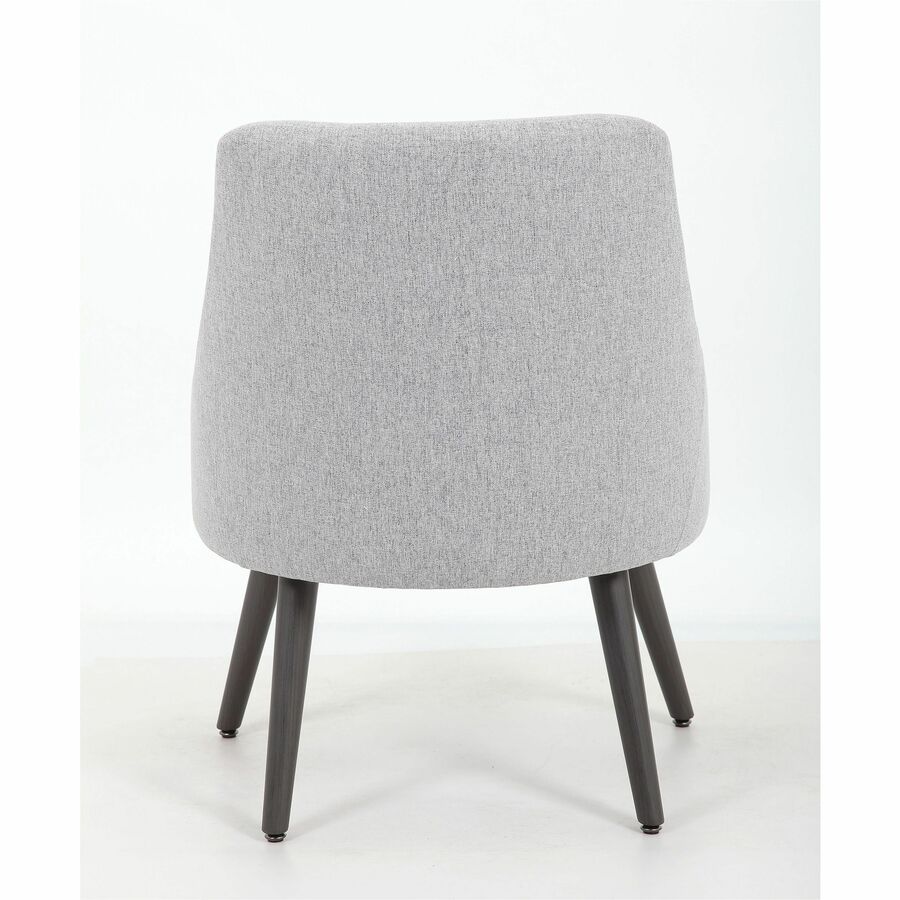 Boss Boyle Guest Chair - Foam Seat Material - 5-star Base - Wood, Gray, Black - Poly Linen, Metal - 1 Each