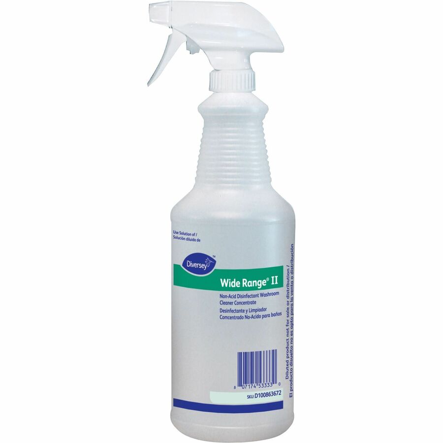 Diversey Spray Bottle - Disinfectant - Clear - 12 / Carton