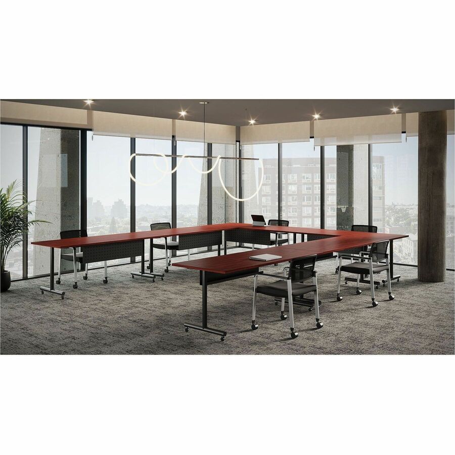 Lorell Invent Training Table Components - 42" Width x 3" Depth x 10" Height x 39.37 mil Thickness - Durable - Steel - Bl