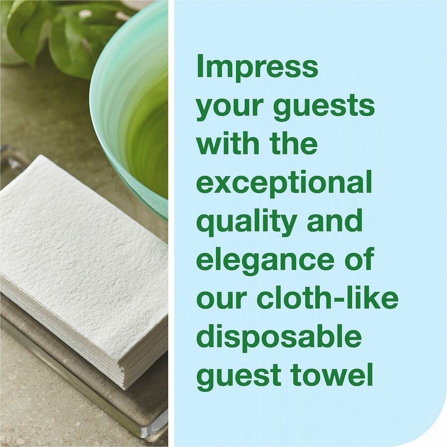 TORK LinStyle Valet Guest Towel White, 1/6 Fold, 5 x 100 Towels - 1 Ply - Extra Large - 11.50" Width x 17" Length - Whit