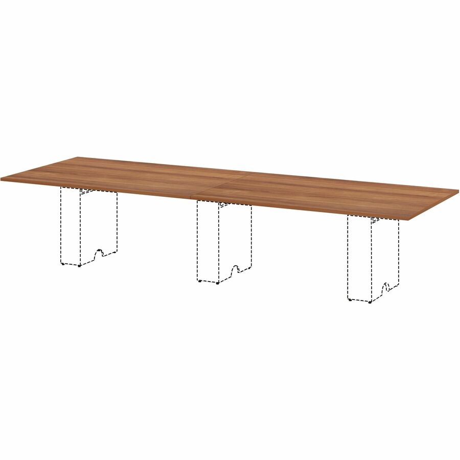 Lorell Essentials Modular Conference Tables - 1" Height x 59" Width x 47" Depth - Band Edge - Walnut Table Top - Modular