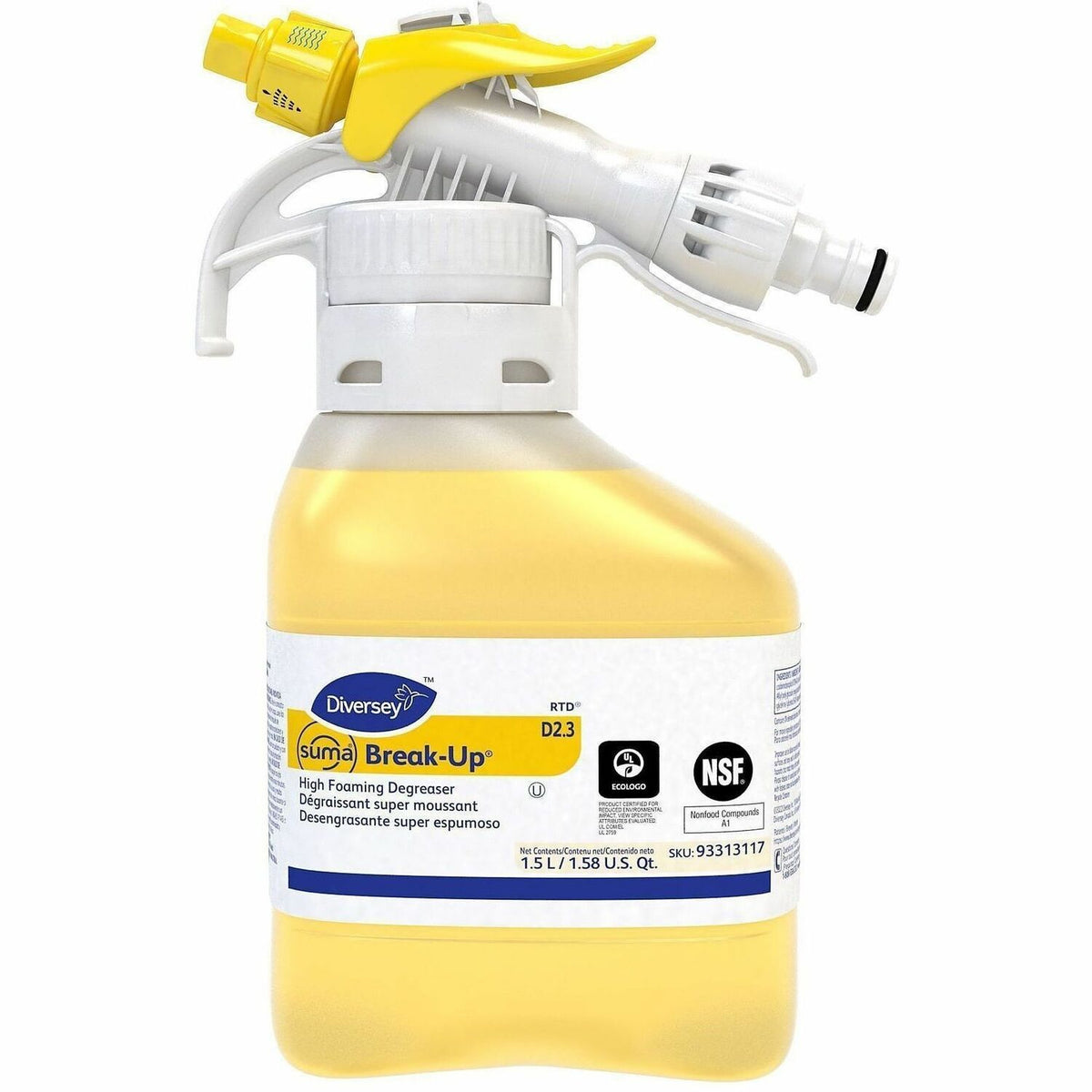 Diversey Suma Break-Up High Foaming Degreaser - For Multipurpose - Concentrate - Foam Spray - 50.7 fl oz (1.6 quart) - 6