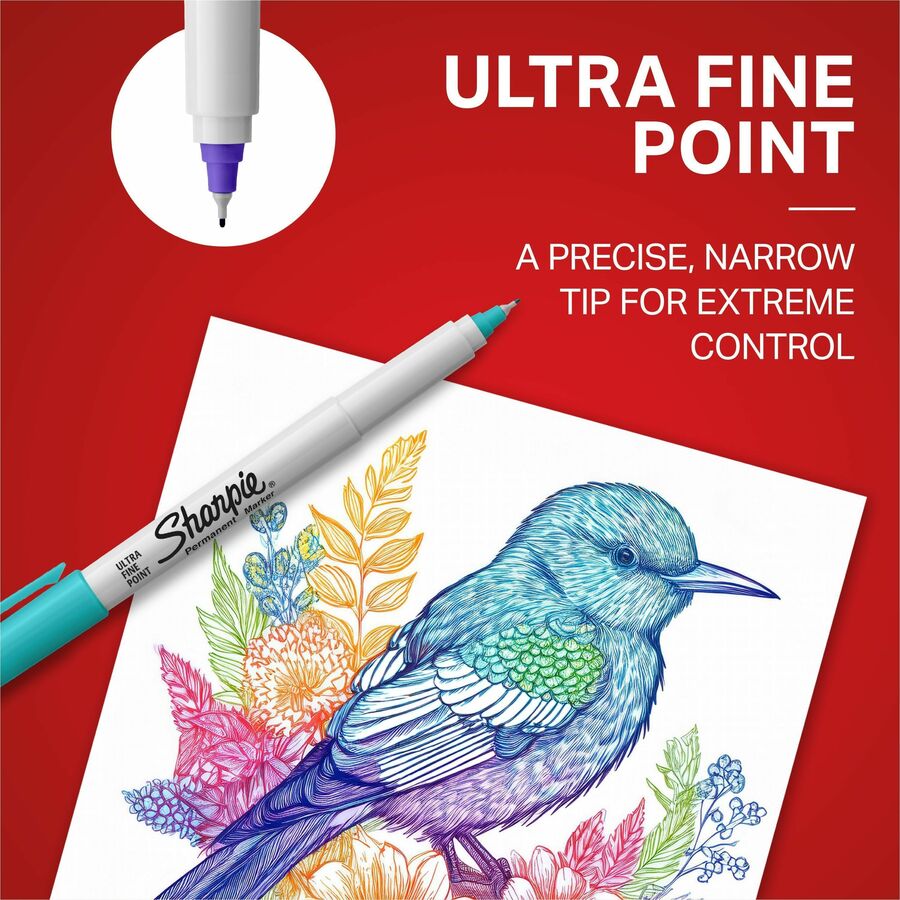 Sharpie Permanent Markers - Assorted Ink - Dry - 24 / Pack