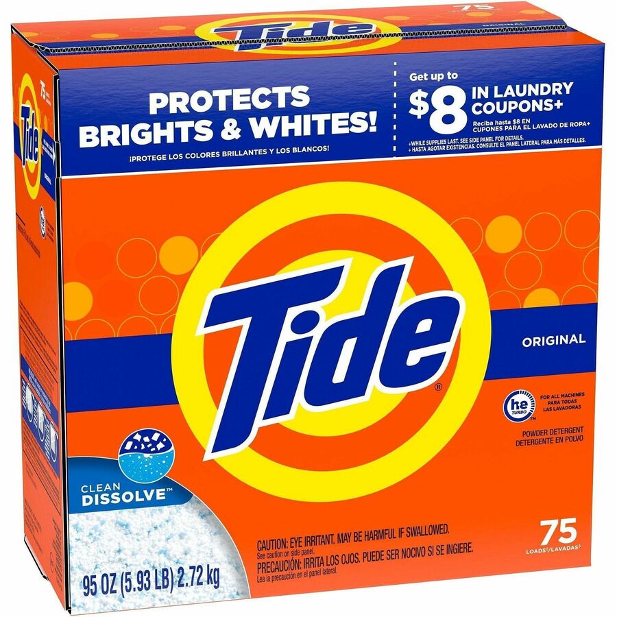 Tide Powder Laundry Detergent - For Clothing, Washing Machine, Fabric - Concentrate - Powder - 95 oz (5.94 lb) - Origina