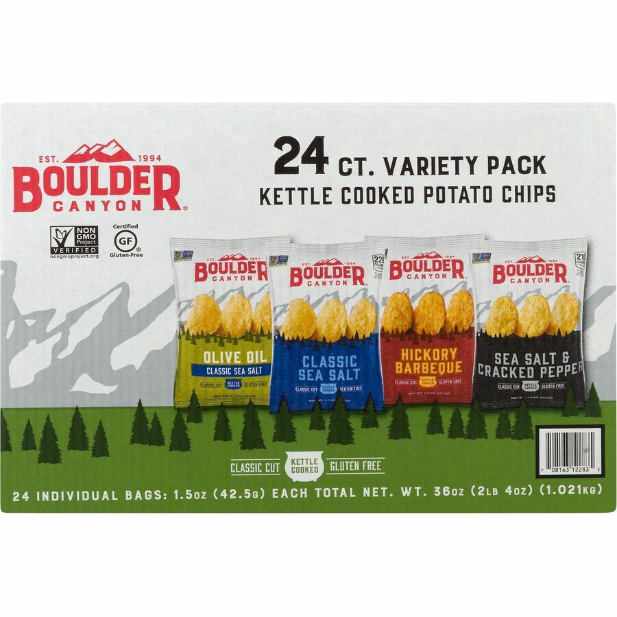 Utz Inventure Variety Pack - Non-GMO, Gluten-free - 1.50 oz Bag - 24 / Carton
