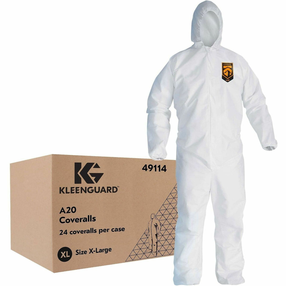Ansell Health A20 Particle Protection Coveralls - Recommended for: Laboratory, Remediation - Extra Large - 24 / Carton