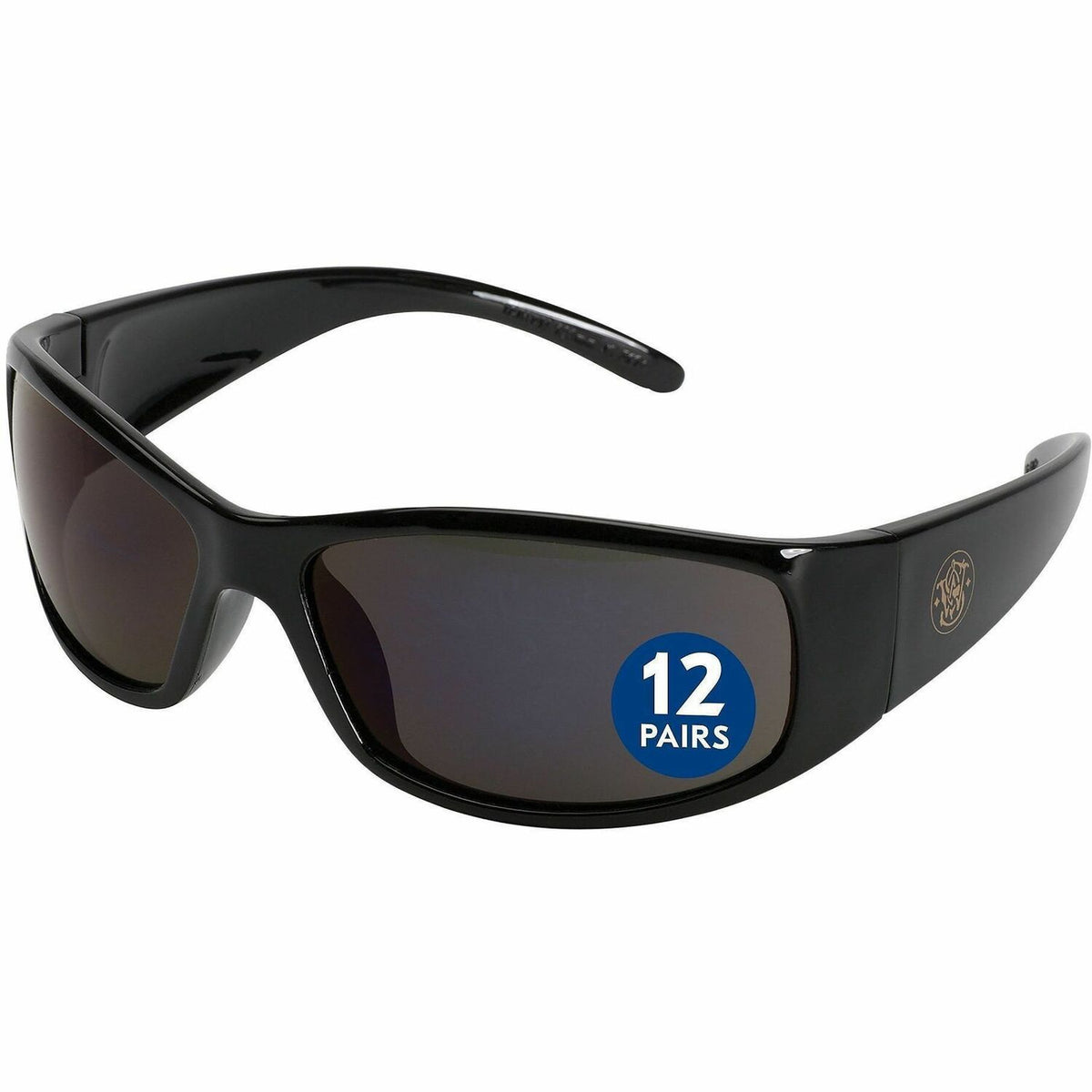 Ansell Health Elite Safety Glasses - Eye, UVA, UVB, UVC, Fog Protection - Polycarbonate - Smoke Lens - Black Frame - 1 E