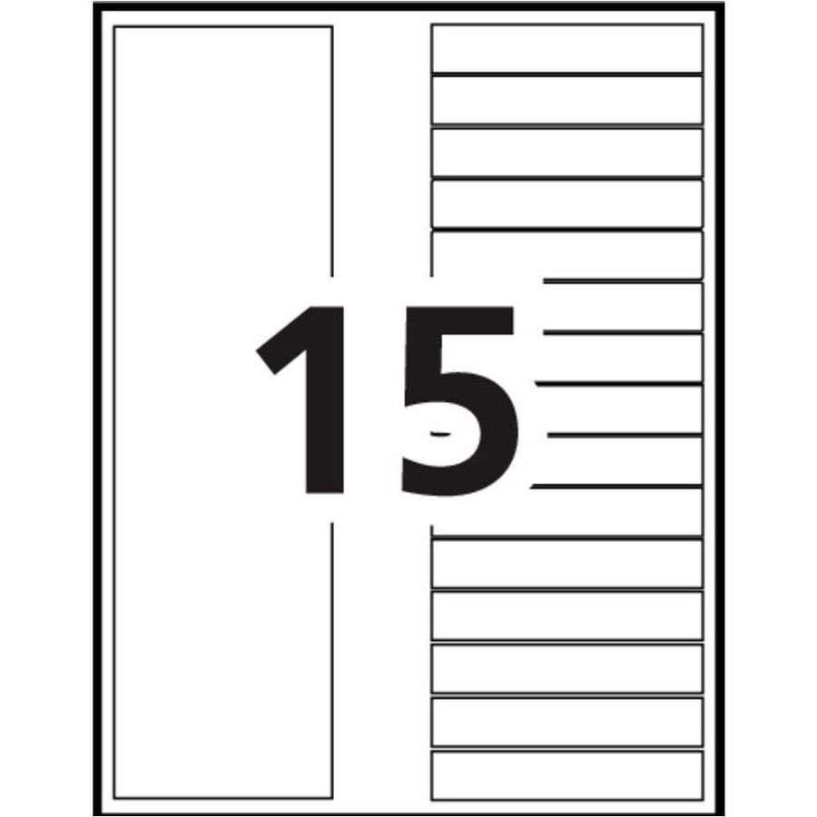 Avery Ready Index Table of Contents Dividers - 15 x Divider(s) - 15 Printed Tab(s) - Digit - 1-15 - 15 Tab(s)/Set - 1 Se